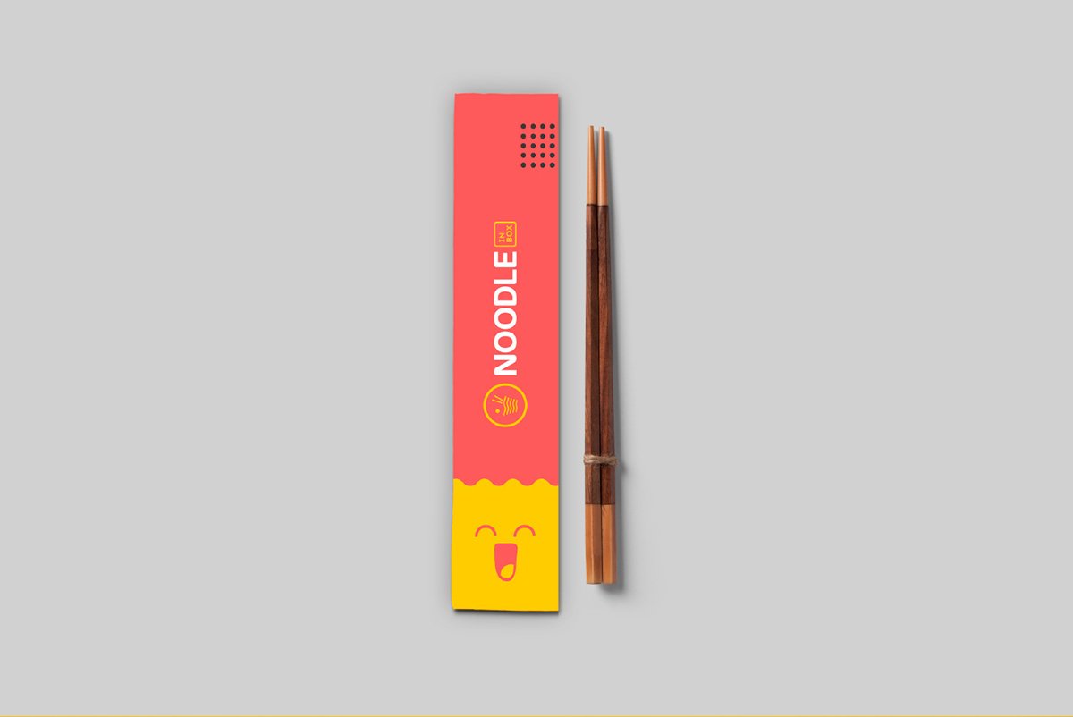 NOODLE餐飲品牌設(shè)計(jì)  餐筷袋設(shè)計(jì)展示