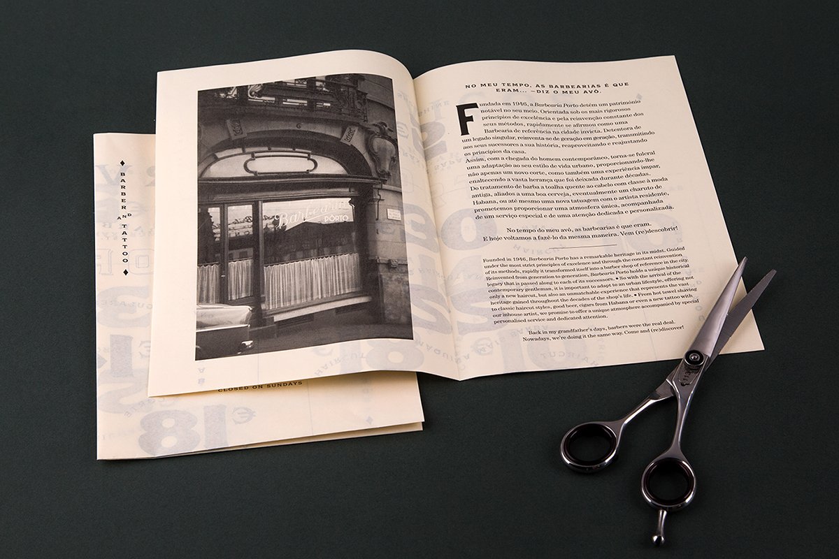 Barbearia Porto理發(fā)店品牌形象  畫冊設計