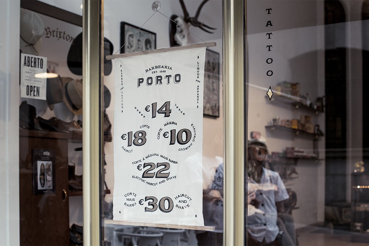 Barbearia Porto理發(fā)店品牌形象  畫報設計