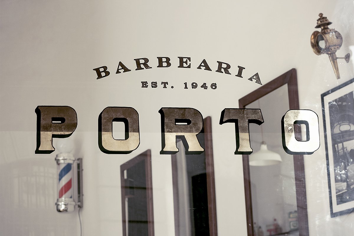 Barbearia Porto理發(fā)店品牌形象  標志設計