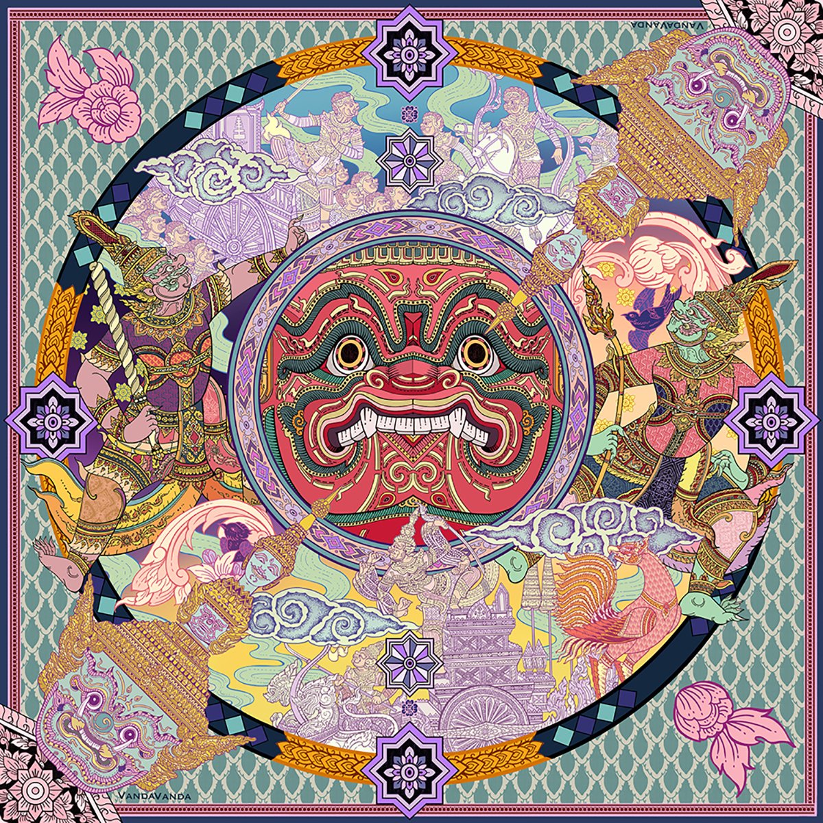 深圳品牌設(shè)計(jì)  深圳品牌策劃  Vandavanda圍巾品牌形象設(shè)計(jì)  插畫(huà)展示