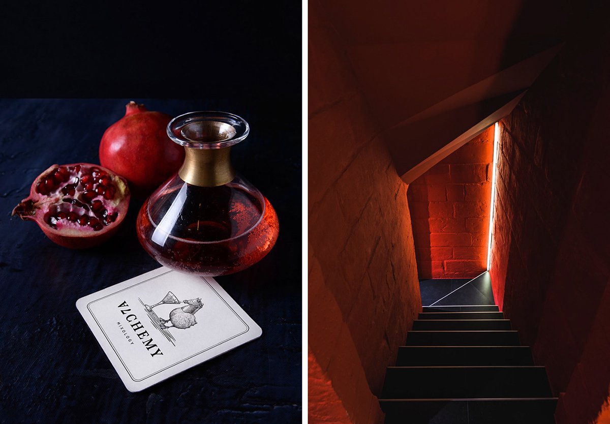 Alchemy Bar雞尾酒酒吧品牌設(shè)計(jì)欣賞,酒吧品牌設(shè)計(jì)，餐飲品牌設(shè)計(jì)，酒吧空間設(shè)計(jì)，酒吧品牌策劃，酒吧品牌全案策劃，餐飲品牌策劃，深圳品牌設(shè)計(jì)，深圳品牌策劃，深圳品牌全案策劃，深圳品牌形象塑造，深圳包裝設(shè)計(jì)，深圳空間設(shè)計(jì)，左右格局