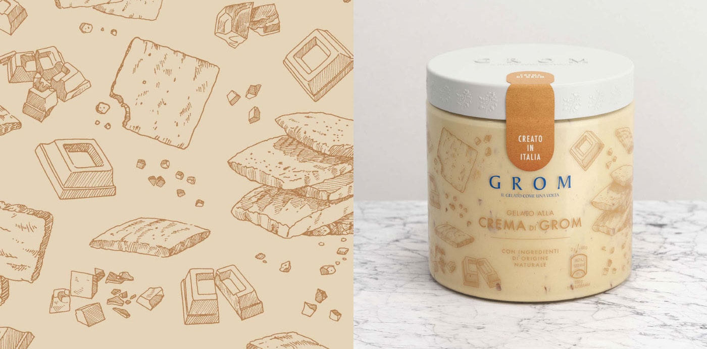 國際知名GROM意式冰淇淋品牌設(shè)計——包裝設(shè)計形象升級，食品品牌設(shè)計，食品品牌策劃，品牌戰(zhàn)略升級，深圳品牌設(shè)計，左右格局