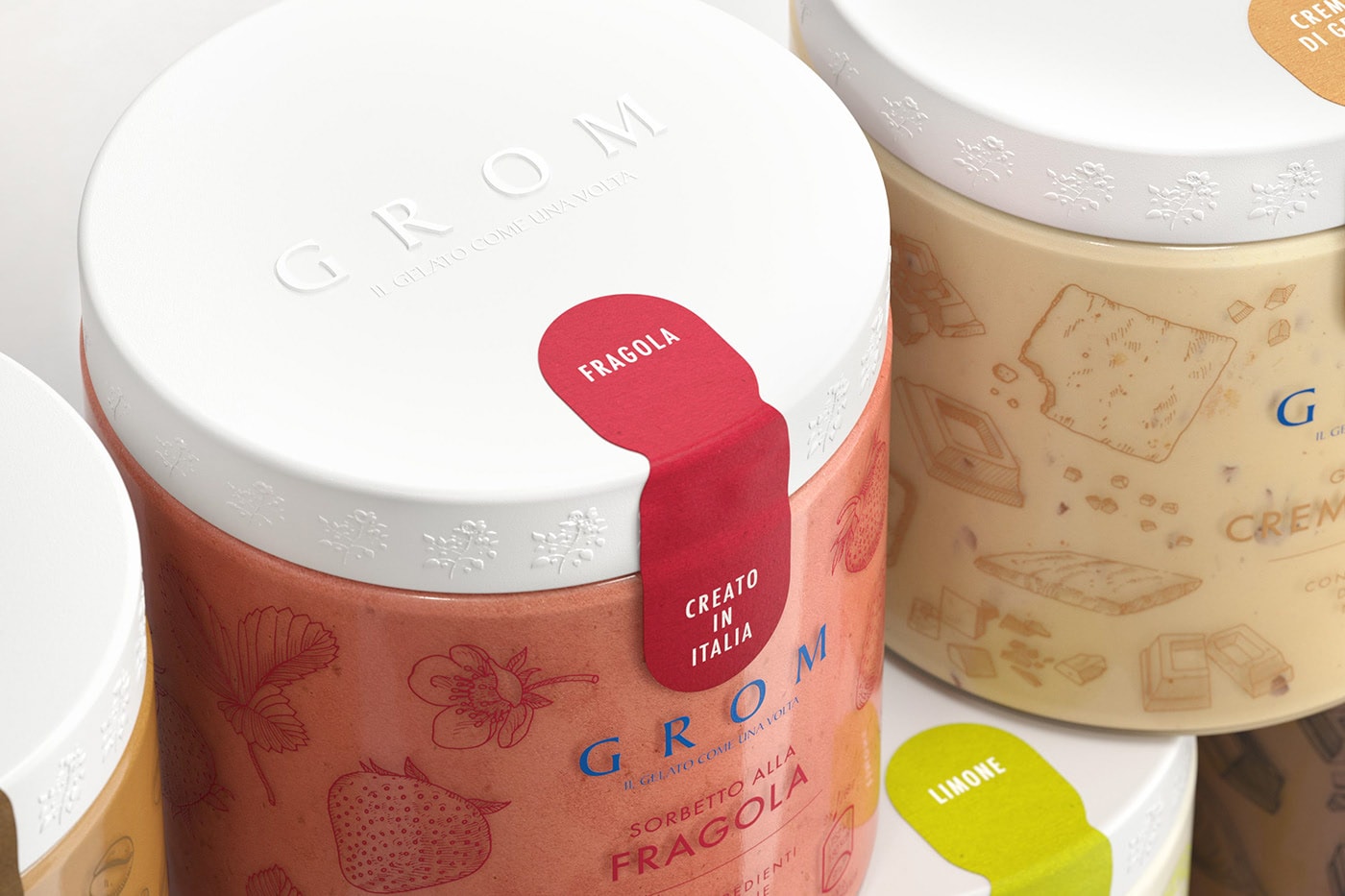 國際知名GROM意式冰淇淋品牌設(shè)計——包裝設(shè)計形象升級，食品品牌設(shè)計，食品品牌策劃，品牌戰(zhàn)略升級，深圳品牌設(shè)計，左右格局