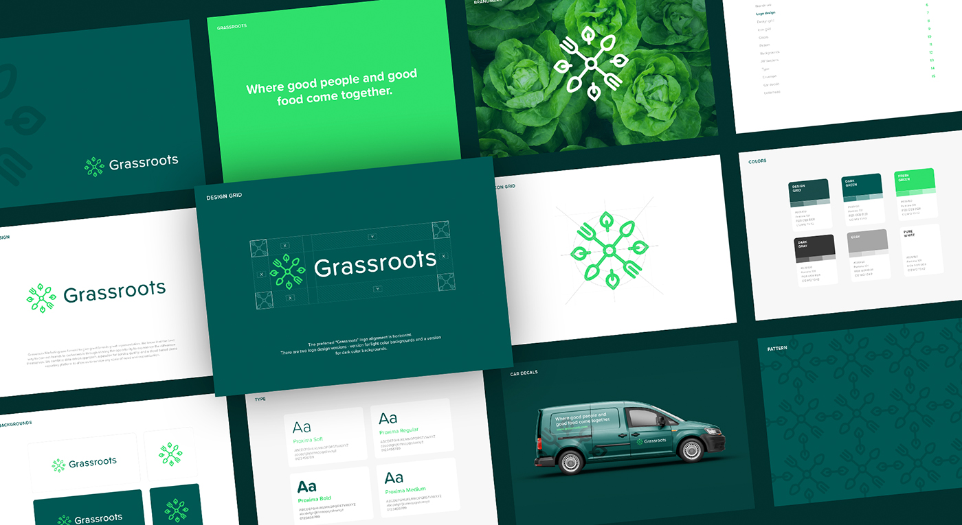Grassroots 優(yōu)質(zhì)食品企業(yè)品牌形象設(shè)計，食品品牌設(shè)計，食品品牌策劃，深圳品牌設(shè)計，左右格局