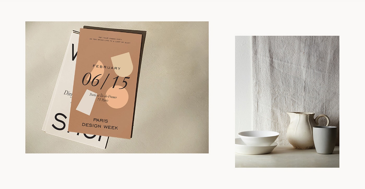 法國現(xiàn)代陶瓷工作室品牌設(shè)計(jì)創(chuàng)造簡約視覺形象，陶瓷品牌設(shè)計(jì)，品牌形象設(shè)計(jì)，深圳品牌設(shè)計(jì)，左右格局